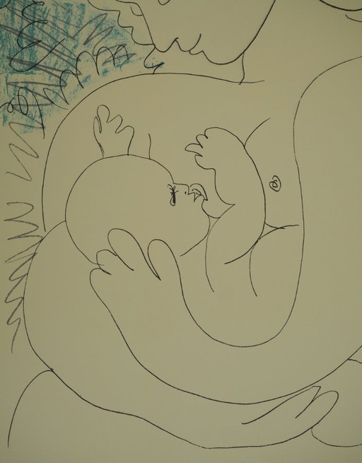 Pablo Picasso: Maternity, Signed Lithograph – lithos zeefdrukken, Paper (photo 2 of 5)