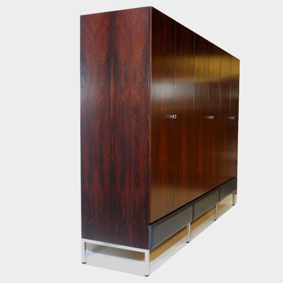 Image 1 of Großer, antiker Kleiderschrank mit 6 Türen aus Palisanderholz, 1960er Jahre