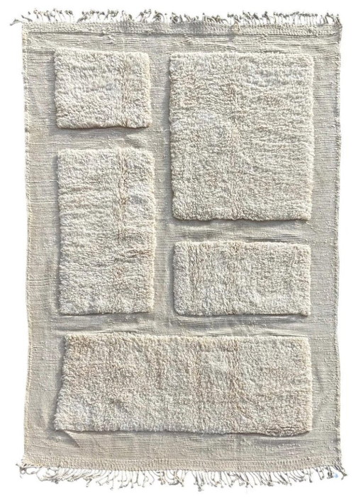 Beni ourain rug, 300X200CM , Berber carpet, Genuine Wool rug, Handmade rug, Beni ourain style, Area rug,