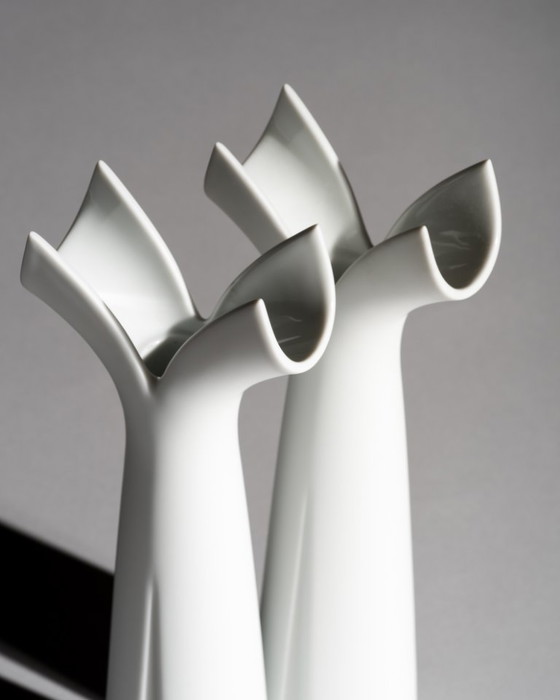 Image 1 of Lino Sabattini Rosenthal Studio Line "Pianta" Portacandele in porcellana Duo Germania