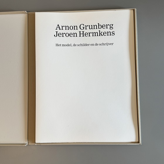 Image 1 of Folder With Six Lithographs Hermkens With Literary Texts By Grunberg