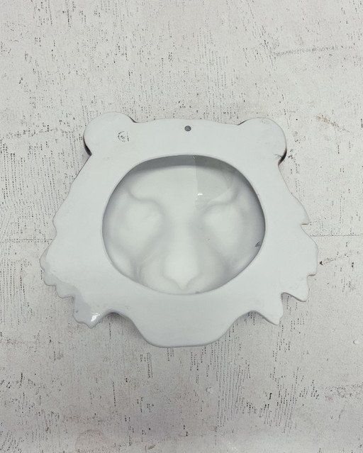 Masque mural en céramique tigre