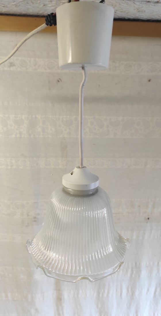 Image 1 of Art Deco style portable glass lamp - mid-20th century