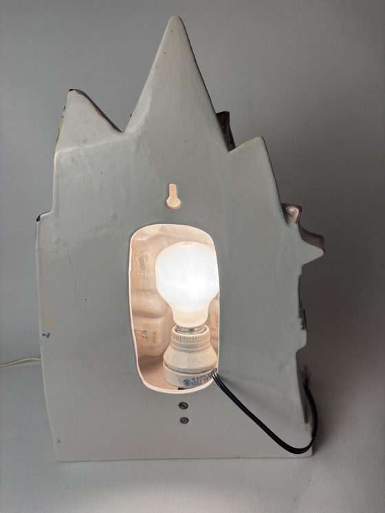 Image 1 of Einzigartige antike Palastlampe aus Taiwan (Republik China) – Keramik-Wand- und Tischobjekt – ca. 1960