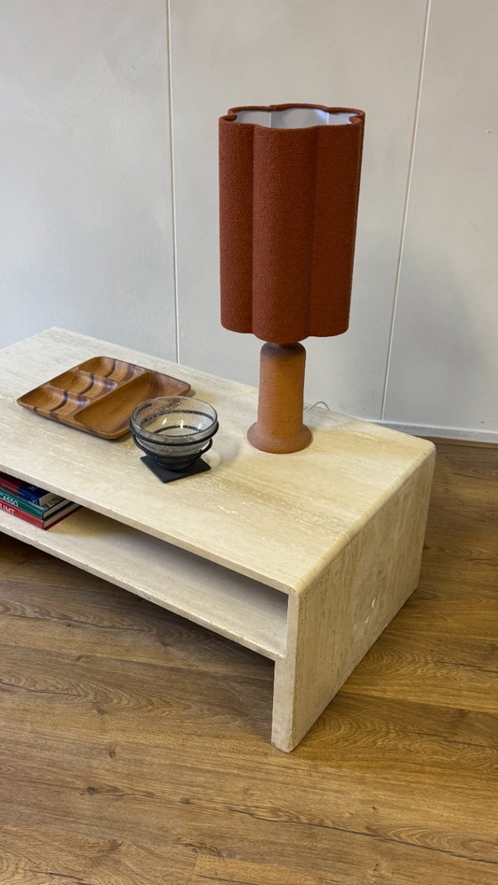 Image 1 of Tavolino da caffè rettangolare in travertino