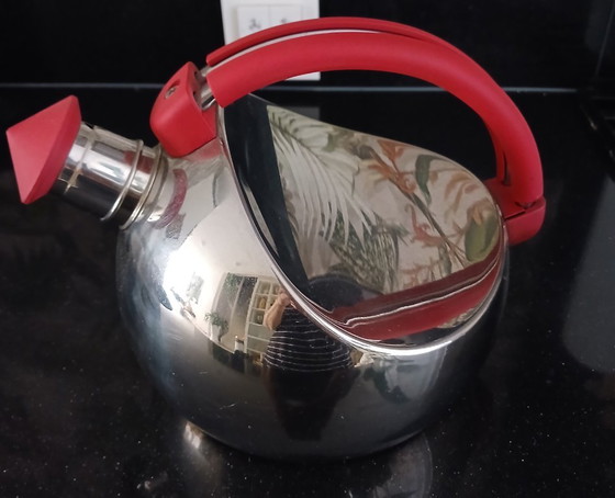 Carlo Giannini, Bouilloire Sifflante Modèle 'Arabica' – Accessoires de cuisine, Plastic, rvs (photo 2 of 10)