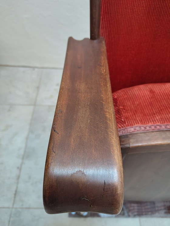 Image 1 of Eleganti poltrone da cinema rosse (set da 2): fascino vintage per il tuo home theater!