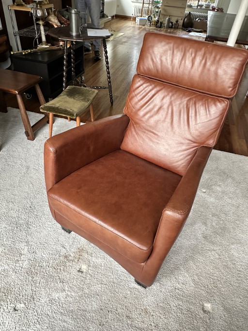 2x Vintage Leather Armchair