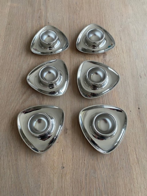 Set 6 portauova Alessi Alfra design Carlo Mazzeri & Anselino Vitale