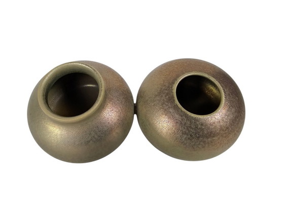 Image 1 of Mobach - design Joke Stroes - gold luster glaze - Holland - 1980s