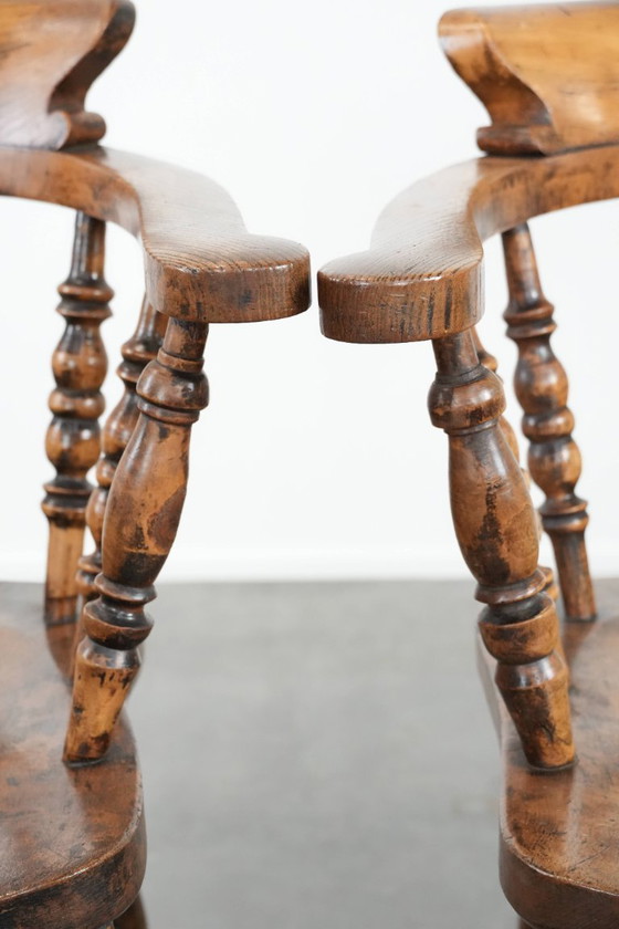 Image 1 of 2 sedie da capitano antiche inglesi dei primi del XIX secolo