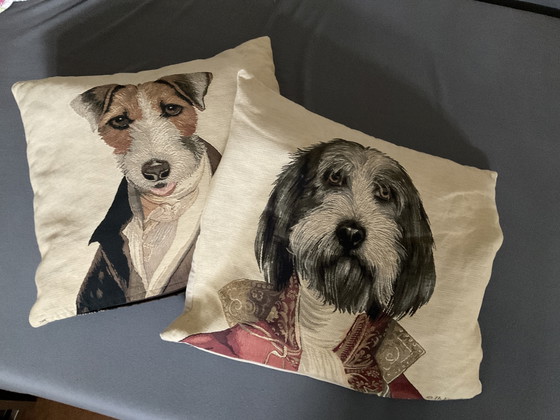 Image 1 of Cojín Gobelin Jack Russell y Otterhound