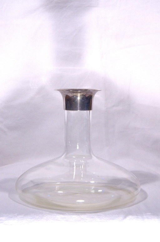 Vintage Christian Dior Glass and Silver-Plated Metal Decanter/Carafe – glazen karaffen (photo 2 of 7)