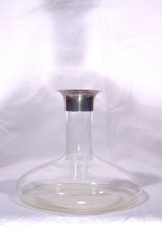 Vintage Christian Dior Glass and Silver-Plated Metal Decanter/Carafe – Glass & Decanter (photo 2 of 7)