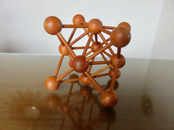 Image 1 of Scultura in legno "Atomium" dalla mostra di Bruxelles, anni '70, vintage