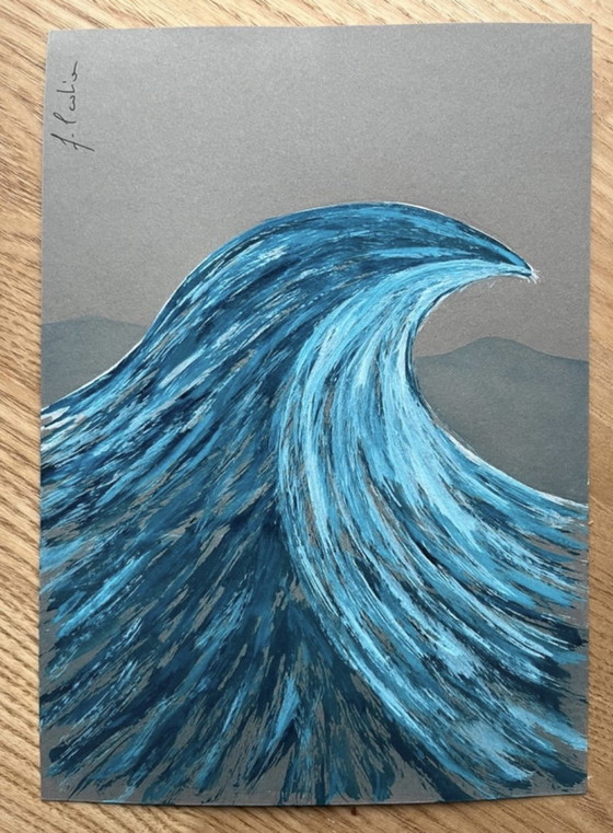 Image 1 of Set aus 2 Skizzen auf grauem Zeichenpapier. 21 x 15 cm