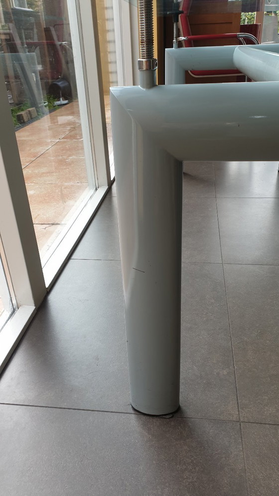 Image 1 of Tavolo da pranzo in vetro base in metallo Cassina LC 6 Le Corbusier