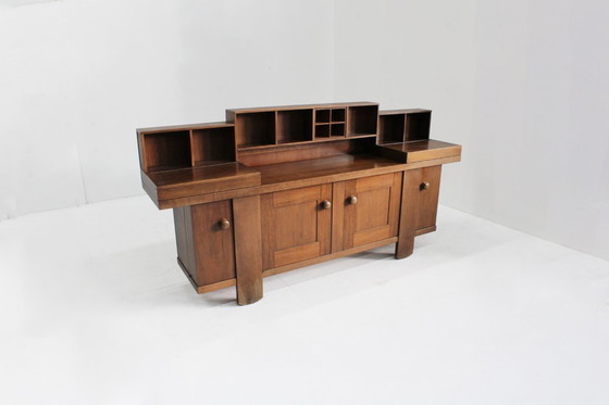Image 1 of Buffet vintage en noyer, signé Silvio Coppola pour Bernini, années 1960