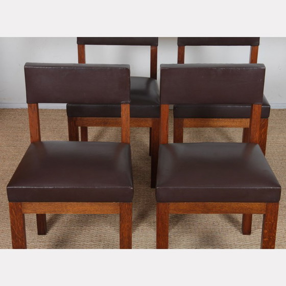 Image 1 of Ensemble de 4 chaises attribuées à Emiel Veranneman, 1960