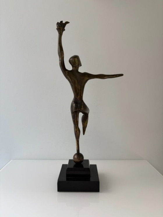 Esculturas modernistas de bronce Louis Nelen ca. 1960 – Stone (photo 7 of 11)