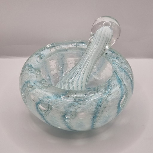 Vintage Murano swirl vijzel met stamper 