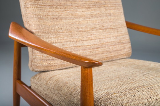 Image 1 of Deense moderne zitset in teakhout van Arne Vodder voor France & Søn, jaren 60, set van 3