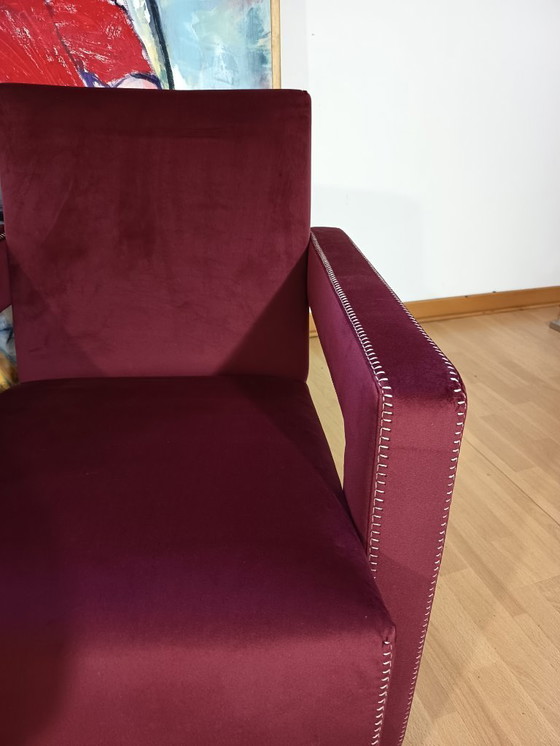 Image 1 of CASSINA 2X Poltrone 637 UTRECHT  (NUOVE MAI USATE) in Velluto 13L Ortigia/Plum con Cuciture in filo Naturale a punta Cavallo