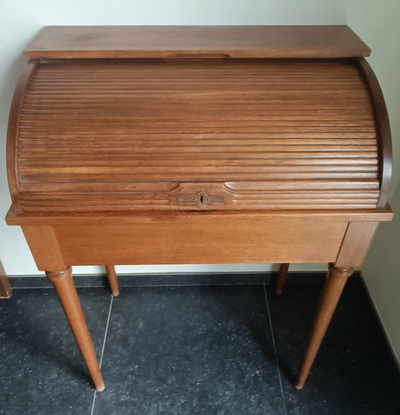 Escritorio/secreter francés antiguo enrollable – Jost & Cie Paris, Wood (photo 3 of 6)