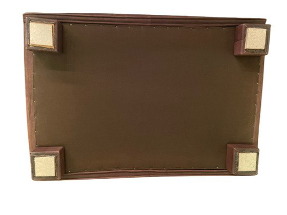 Unieke Vintage Design Salon (1980) – 2x Royale 3-Zits & Poef in High-End Nubuck Leder – 3-5 zitsbanken (photo 6 of 10)
