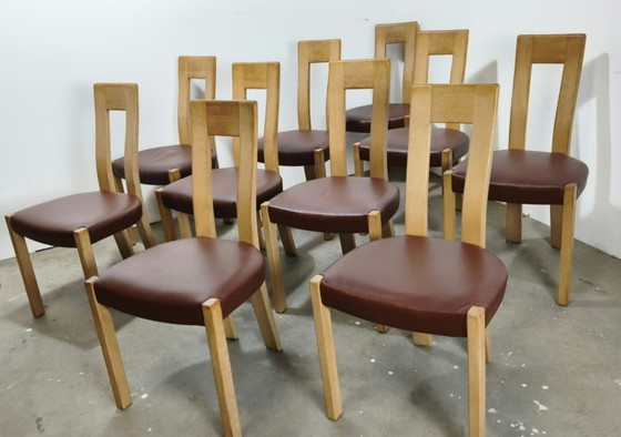 Sillas de comedor de respaldo alto de los años 70 – Madera (photo 2 of 6)