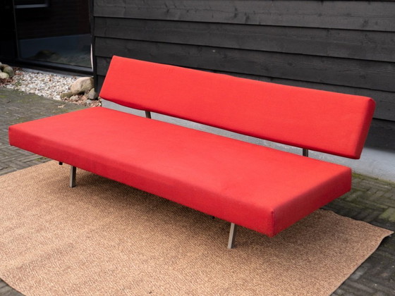 Image 1 of Canapé-lit vintage | Méridienne rouge | Rétro