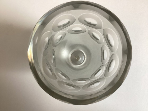 Image 1 of Vase with cut lenses - hand-signed