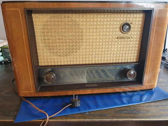 Vintage Grundig Radio 2005W (1952) – Decoratief Designobject – Decoratieve objecten, Glass, Textile (photo 5 of 7)