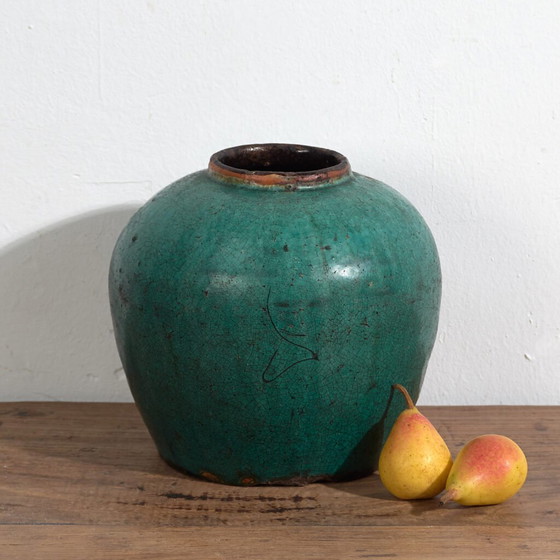 Antique turquoise green vase (c.1820) #32 – Ceramic (photo 4 of 34)
