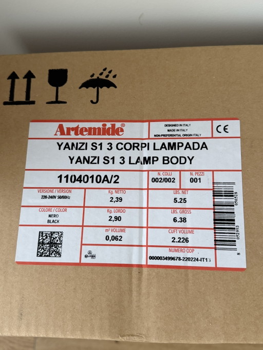 Artemide Yanzi S1 Hanglamp – Nieuw In Doos – hanglampen, Metal, Glass (photo 2 of 5)
