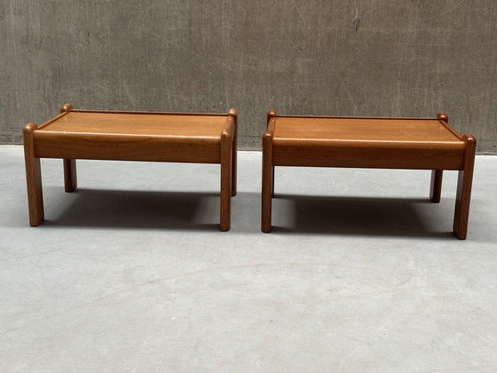 Image 1 of Set/2 Mid-Century Wilhelm Knoll bijzettafels / nachtkastjes