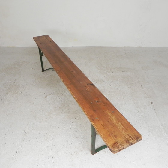 Image 1 of Banco plegable, banco para patio, 220 cm de largo, años 60