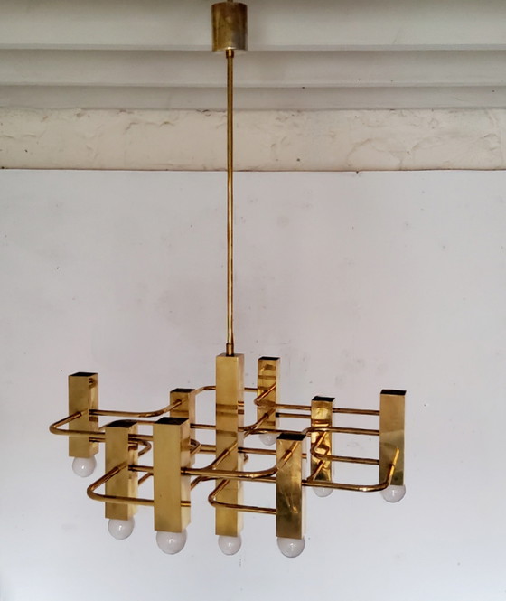 Image 1 of Gaetano Sciolari chandelier, Boulanger from the 70s