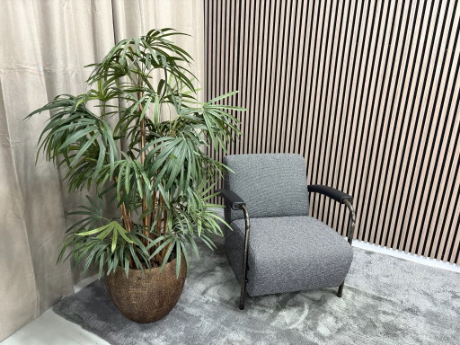 Sillón Leolux Scylla restaurado en tela Monza Melange 81 de Ploeg