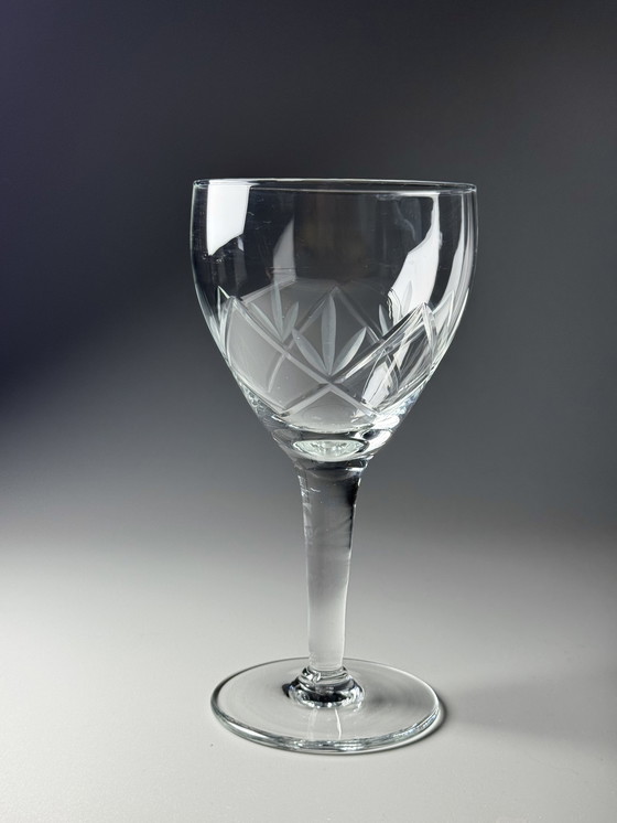Image 1 of 6 grandi bicchieri da vino in cristallo - Holmegaards Glasværk · Anni '20
