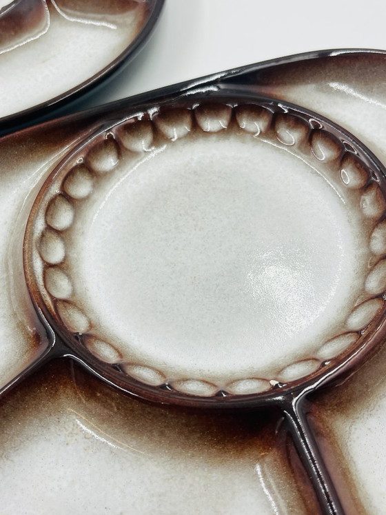 Image 1 of Set of 5 Steuler divided plates attributed to Cari Zalloni