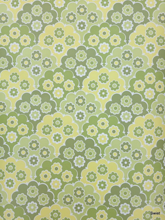 14307 Carta da Parati Floreale Verde Retro Vintage Style Inke – Decorazioni murali, Paper (photo 2 of 6)