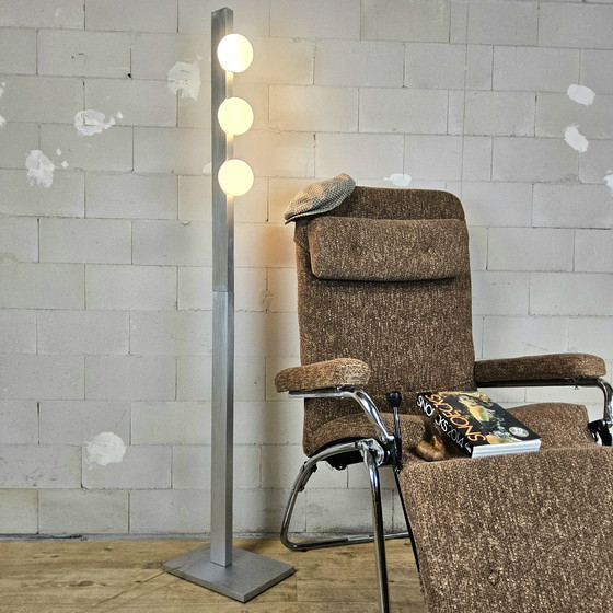 Image 1 of Unique vintage space age style chrome floor lamp (Massive) globe lamp