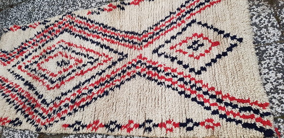 Image 1 of Alfombra bereber de lana anudada a mano, 216 x 93 cm