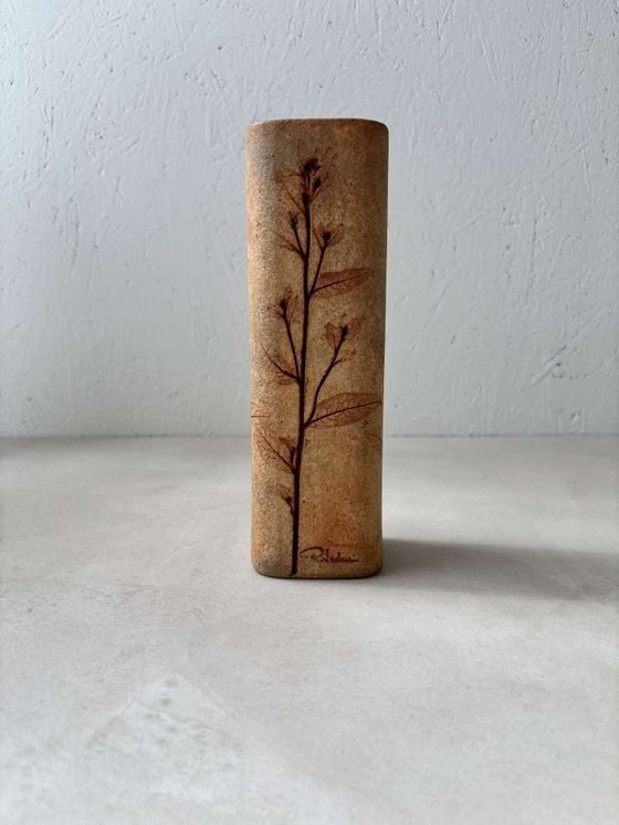 Image 1 of Japandi Herbarium vase Raymonde Leduc 1970s
