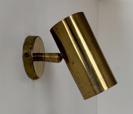 Image 1 of Lampada da parete vintage regolabile in ottone, Francia, 1950