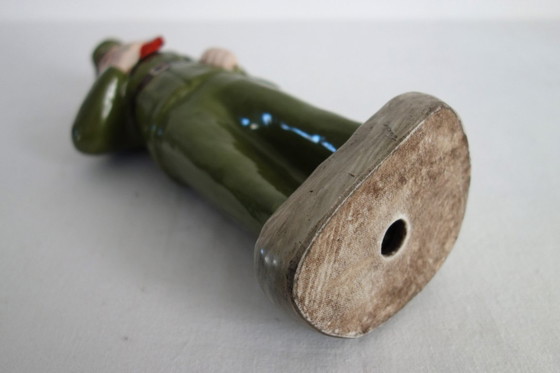 Image 1 of Chinese Porcelain Biscuit Soldier Figurine Statue - Cultural Revolution #1