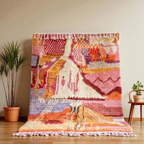 Handgefertigter marokkanischer Wollteppich, groß, 250x150 cm, handgefertigt. – Teppiche & Läufer, Wool (photo 5 of 5)