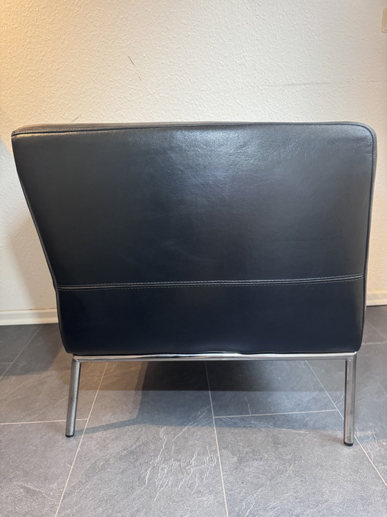 Rare fauteuil vintage IKEA Klippan en cuir véritable et chrome (1999) – Leather, Metal (photo 9 of 13)