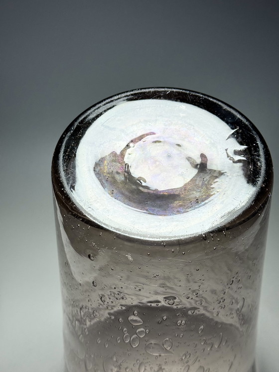 Image 1 of La Verrerie de Biot (France) - Large Hand-Blown Decorative Vase